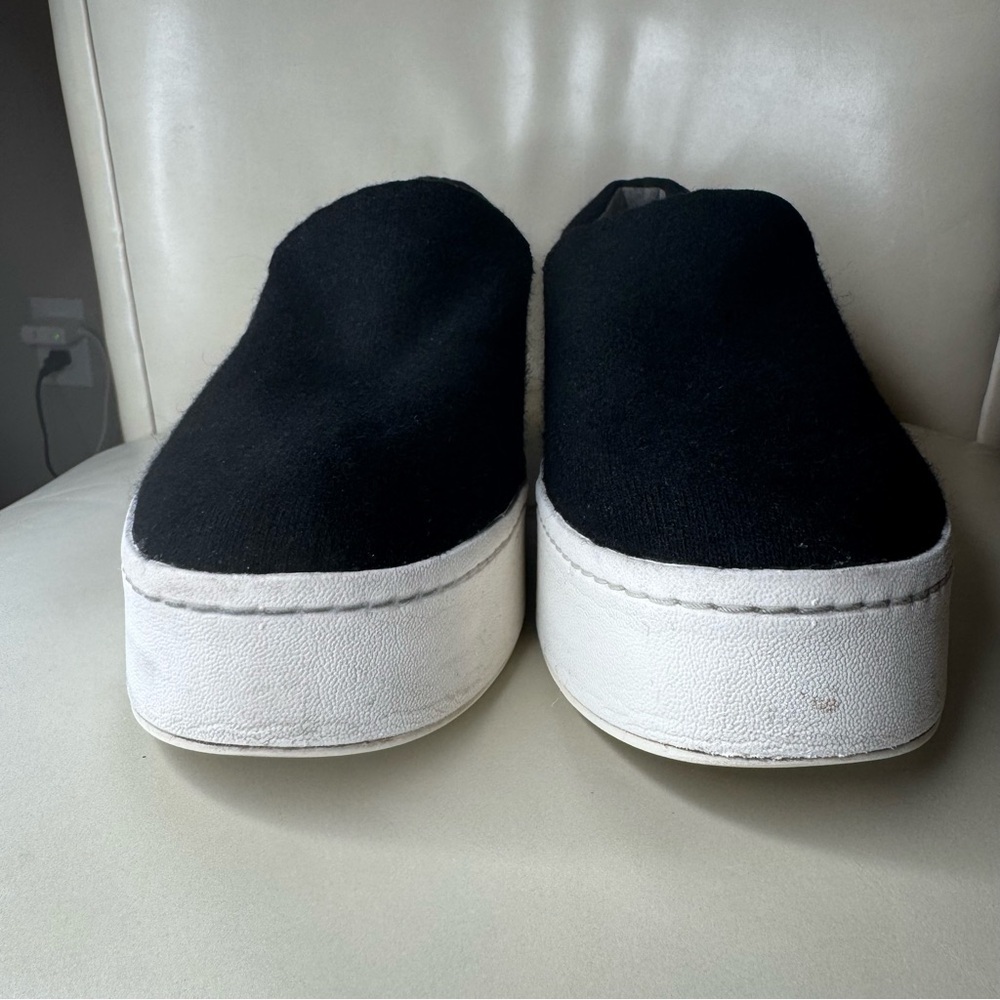 VINCE Warren Wool Flannel Black Slip-On Platform Sneakers Size US 11 (EUR 41) - Picture 8 of 15